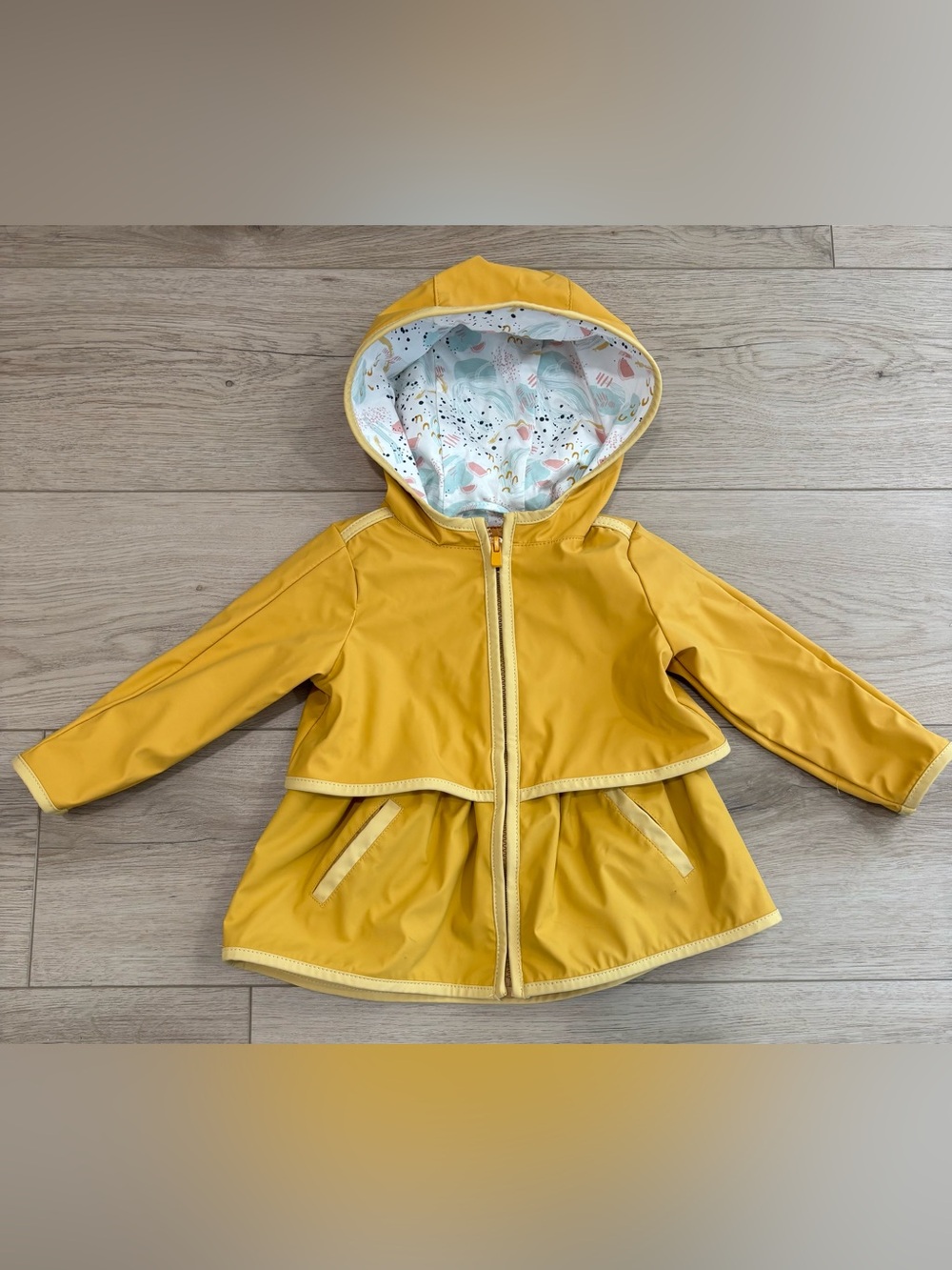 Cynthia Rowley Hooded Rain Jacket with Printed Lining